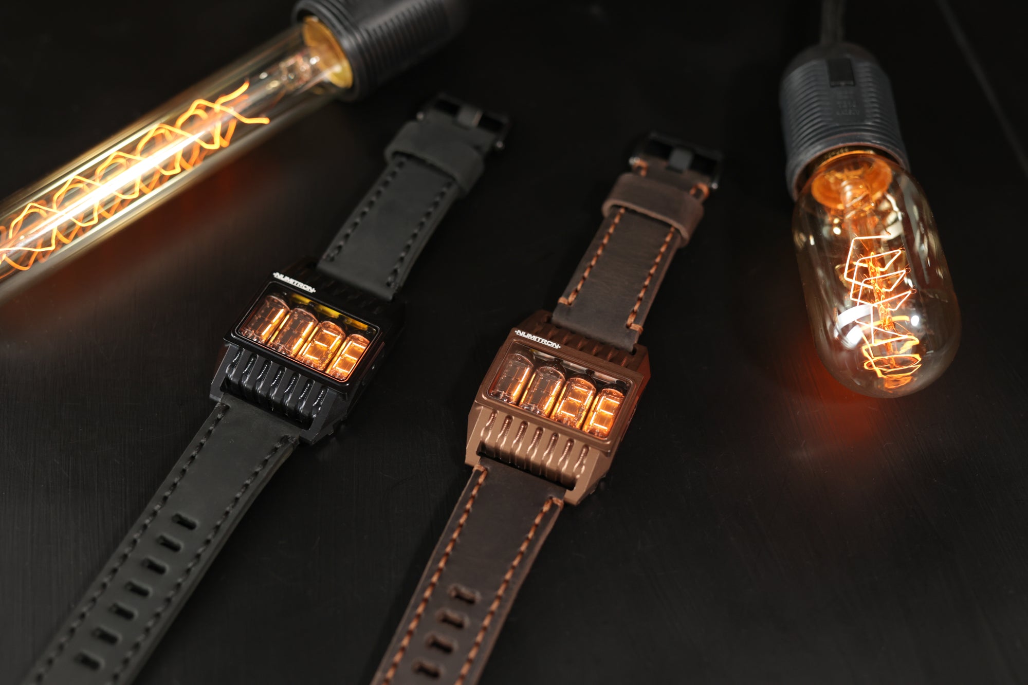 Nixie Tube Watch 'Futuristic Numitron' - NixoidStore