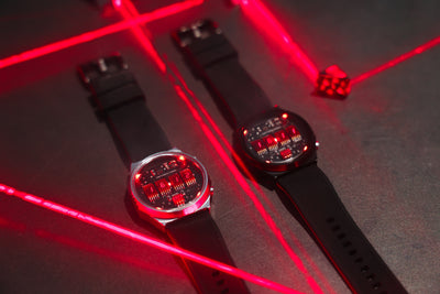 RETRO LED WATCH 'RED LASER'