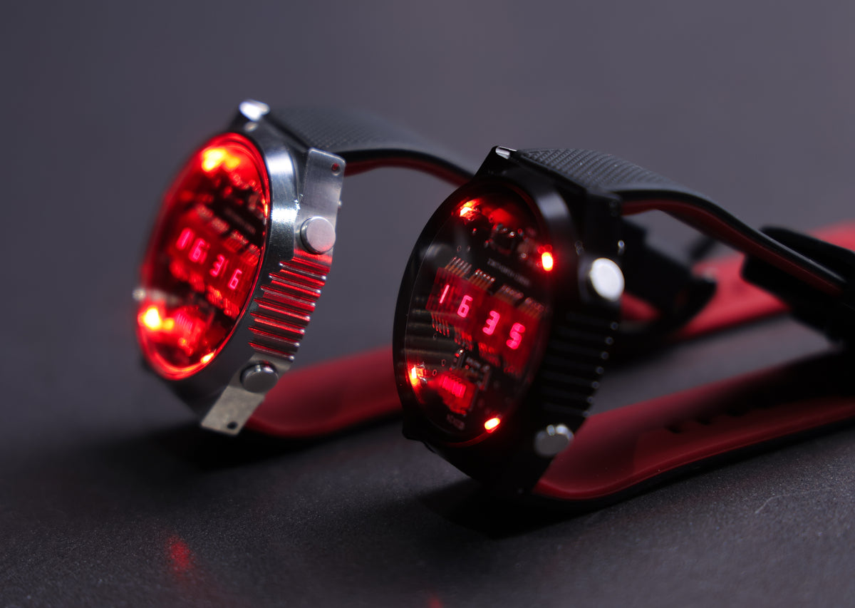 RETRO LED WATCH 'RED LASER'