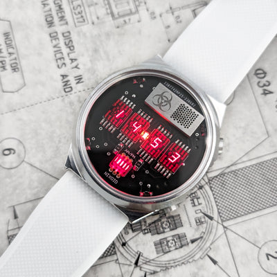 RETRO LED WATCH 'TimeRed' Biohazard