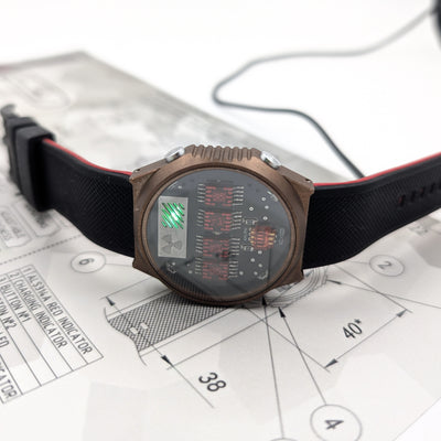 RETRO LED WATCH 'TimeRed' Radiation