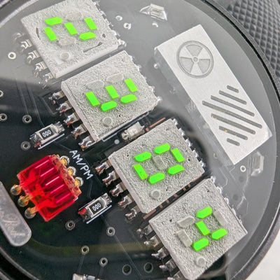 RETRO LED WATCH 'TimeRed' Green Rad