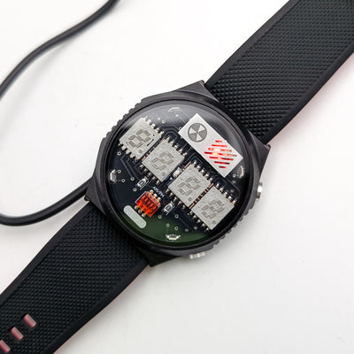 RETRO LED WATCH 'TimeRed' Green Rad