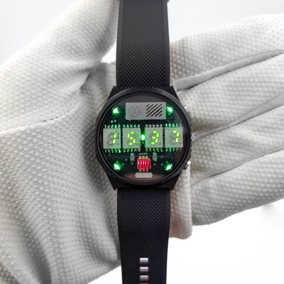 RETRO LED WATCH 'TimeRed' Green Rad