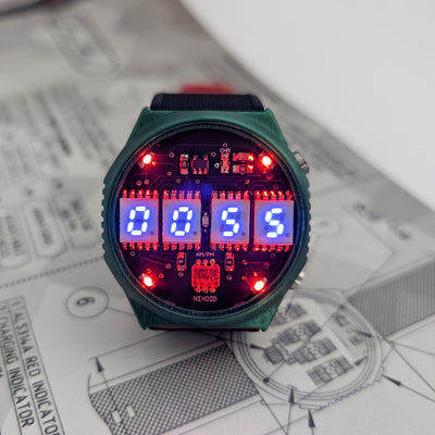 RETRO LED WATCH 'TimeRed' Ice Blue