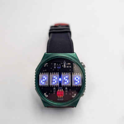 RETRO LED WATCH 'TimeRed' Ice Blue