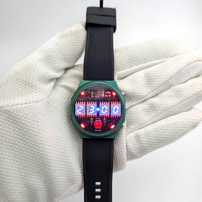 RETRO LED WATCH 'TimeRed' Ice Blue