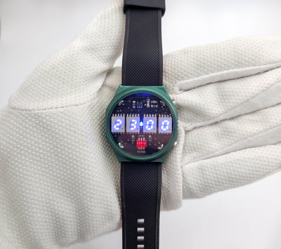 RETRO LED WATCH 'TimeRed' Ice Blue