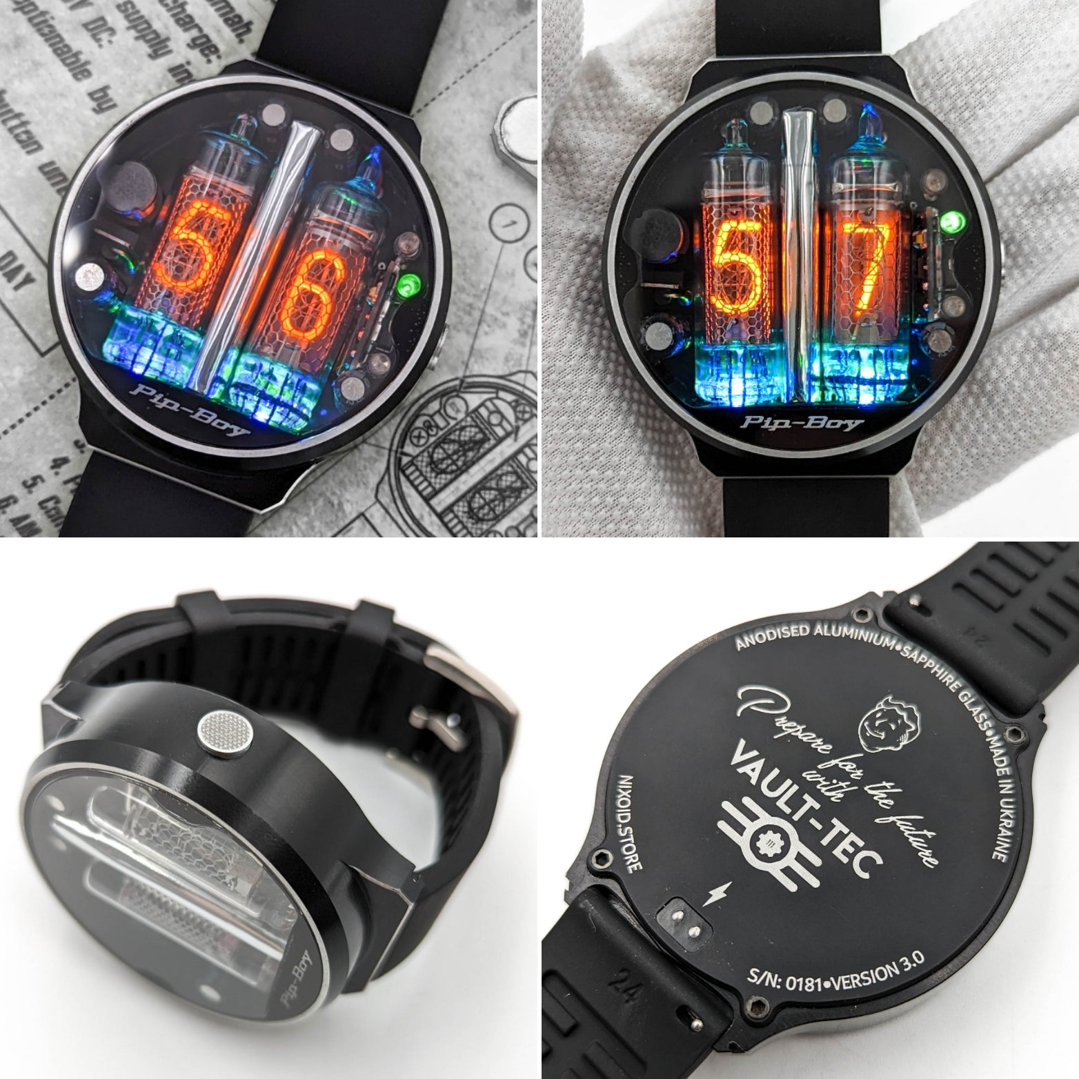 Buy Nixie Watch, Titanium, Self Made With Accelerometer, Made in Italy  Online in India - Etsy